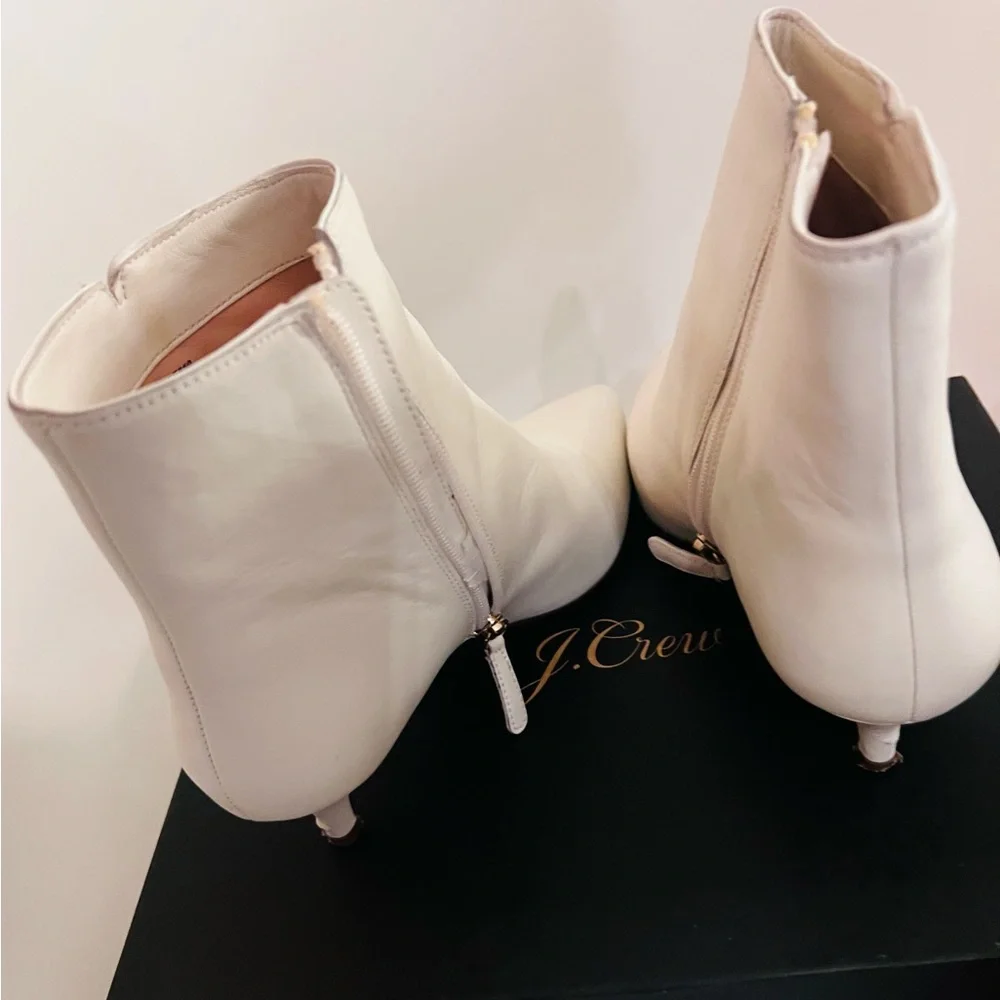 J. Crew Ivory Ankle Boots - Picture 5 of 12
